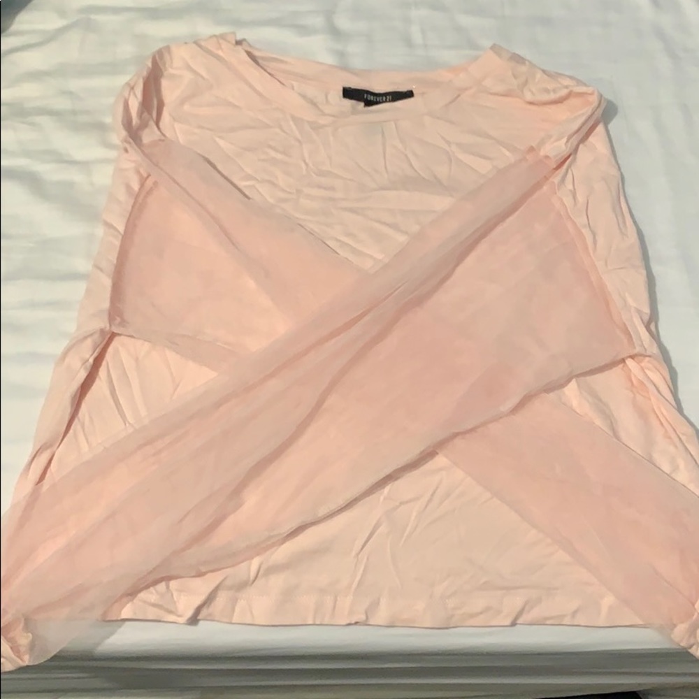 Mesh Sleeved Top
